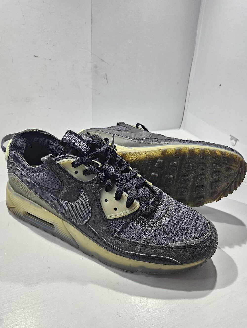 NIKE AIR MAX TERRASCAPE 90 TRAINERS SNEAKER BLACK LIME ICE MEN'S 12 [DH2973-001]